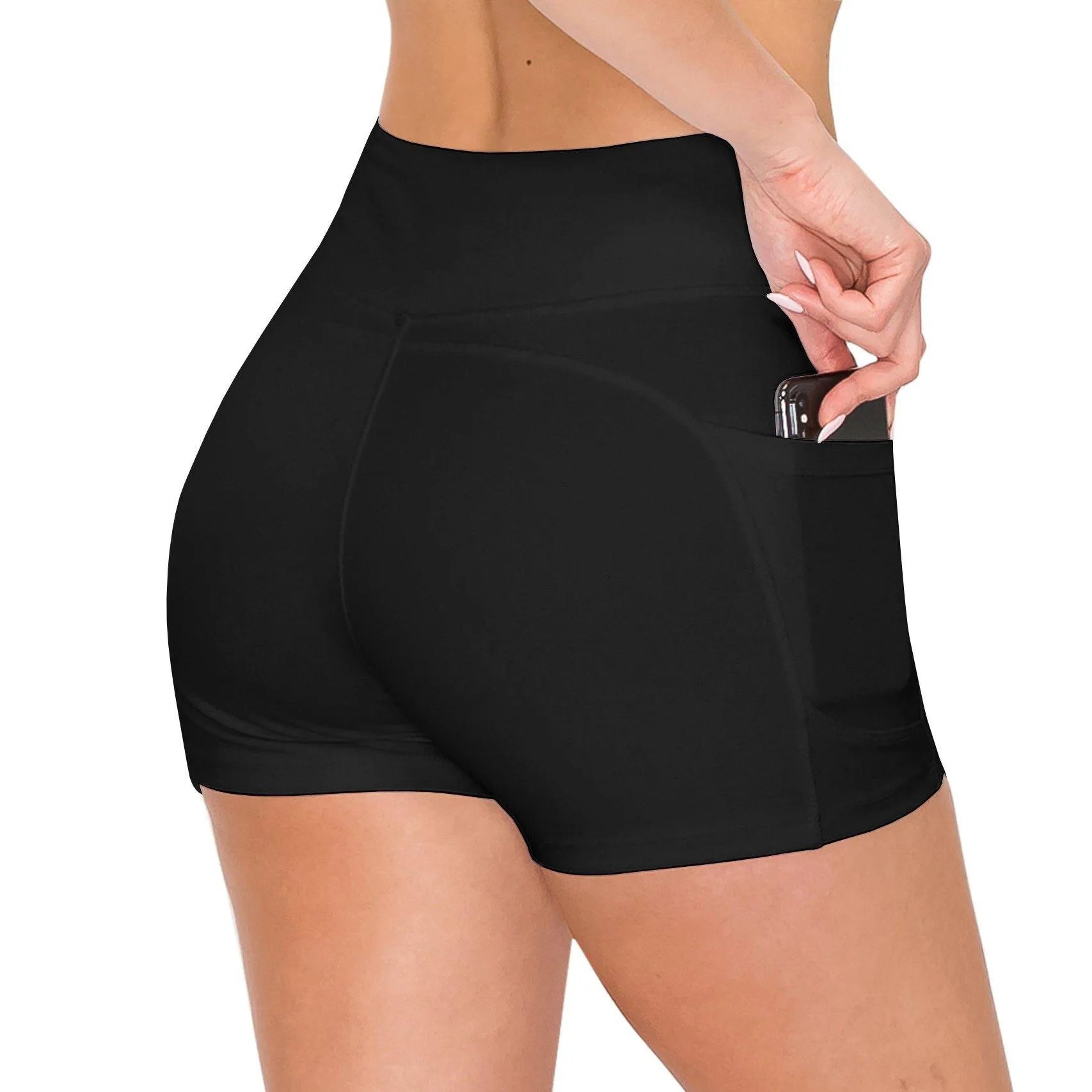 3" Bike Shorts with Pockets - Yoga Pants Material with Stitching