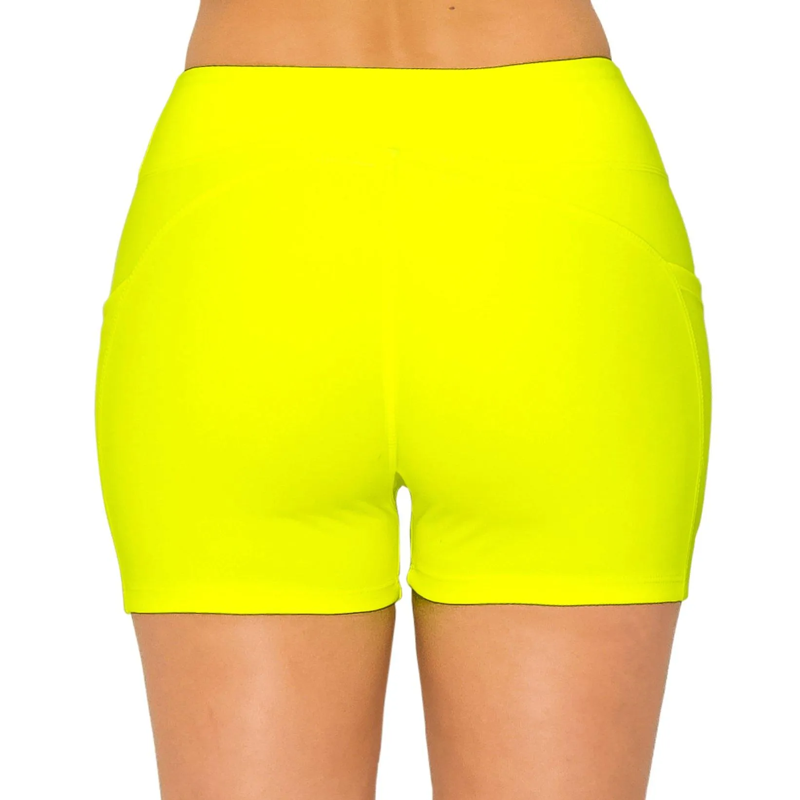 3" Bike Shorts with Pockets - Yoga Pants Material with Stitching