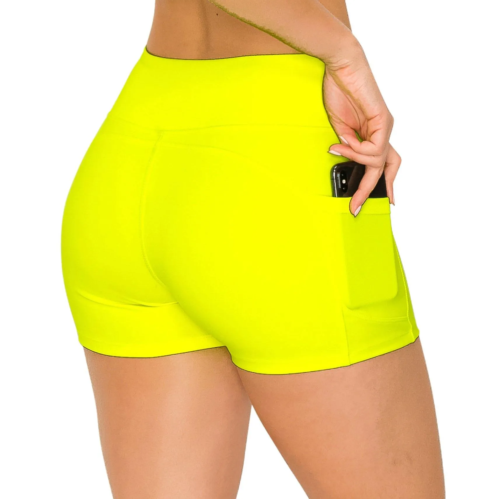 3" Bike Shorts with Pockets - Yoga Pants Material with Stitching