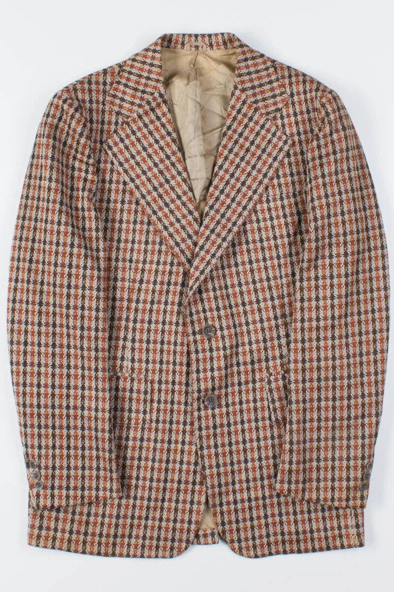 70s Orange Patterned Vintage Blazer