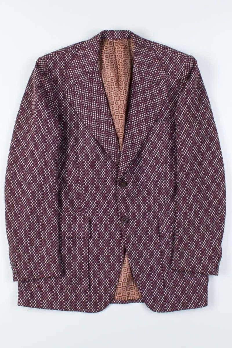 70s Red Check Oversized Vintage Blazer