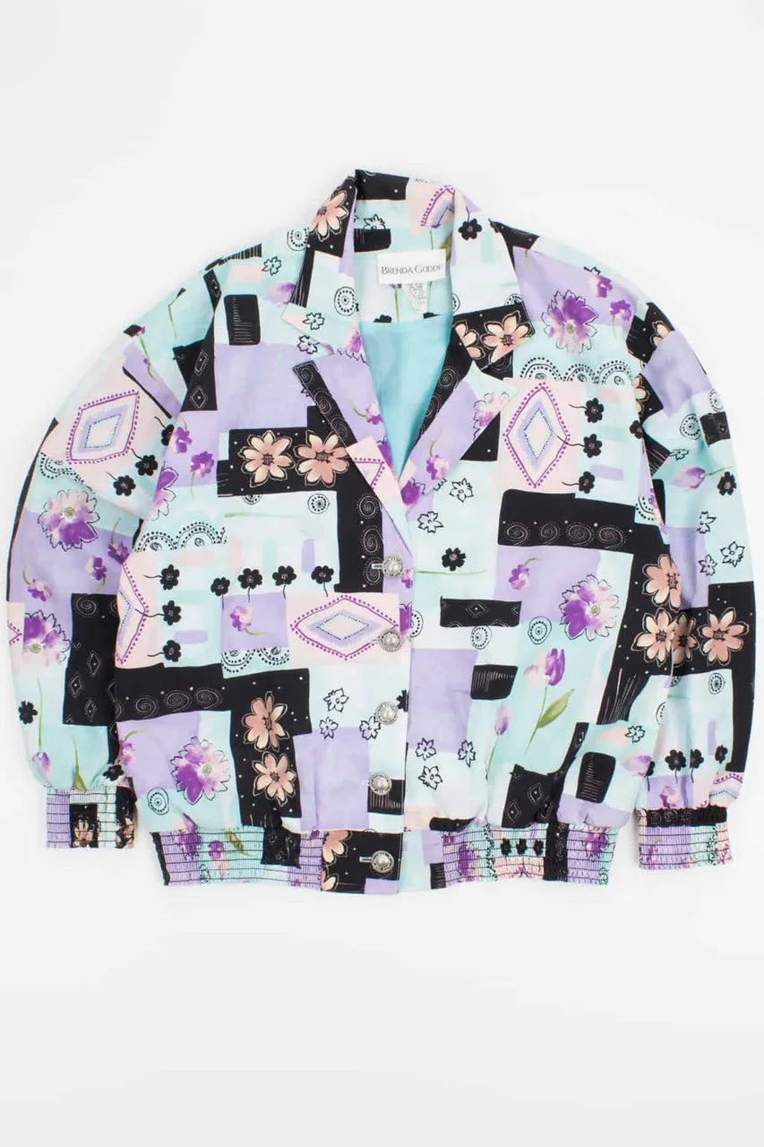90s Floral Collage Blazer Jacket