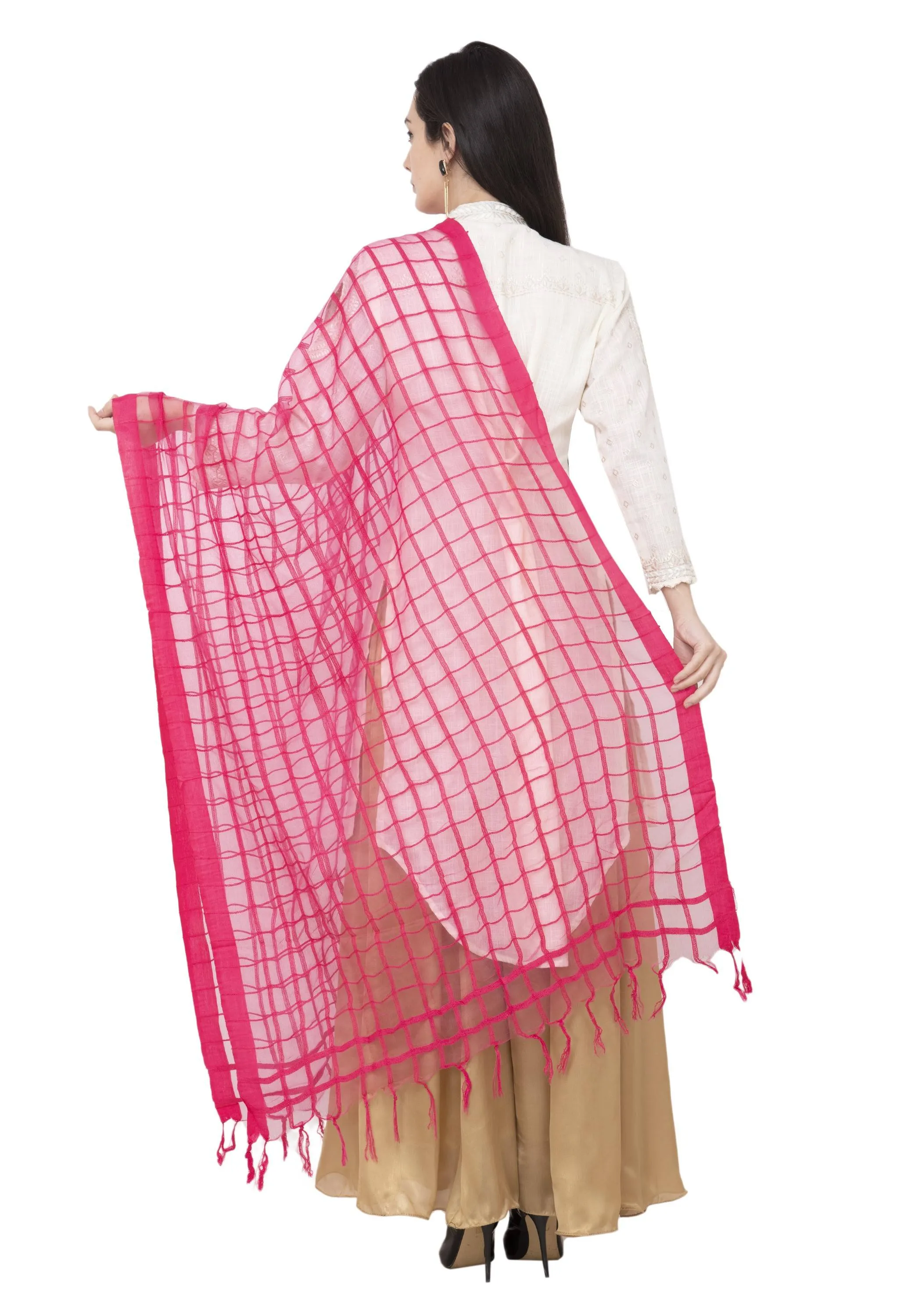A R SILK Golden Color Fancy Silk Dupattas and Chunnis