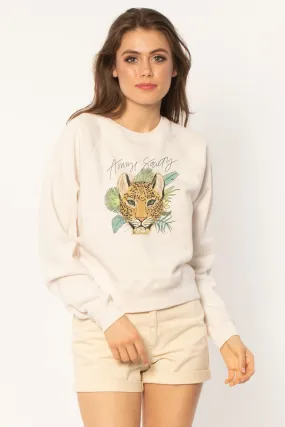 Amuse Wild Thing Crew Sweatshirt-Vintage White