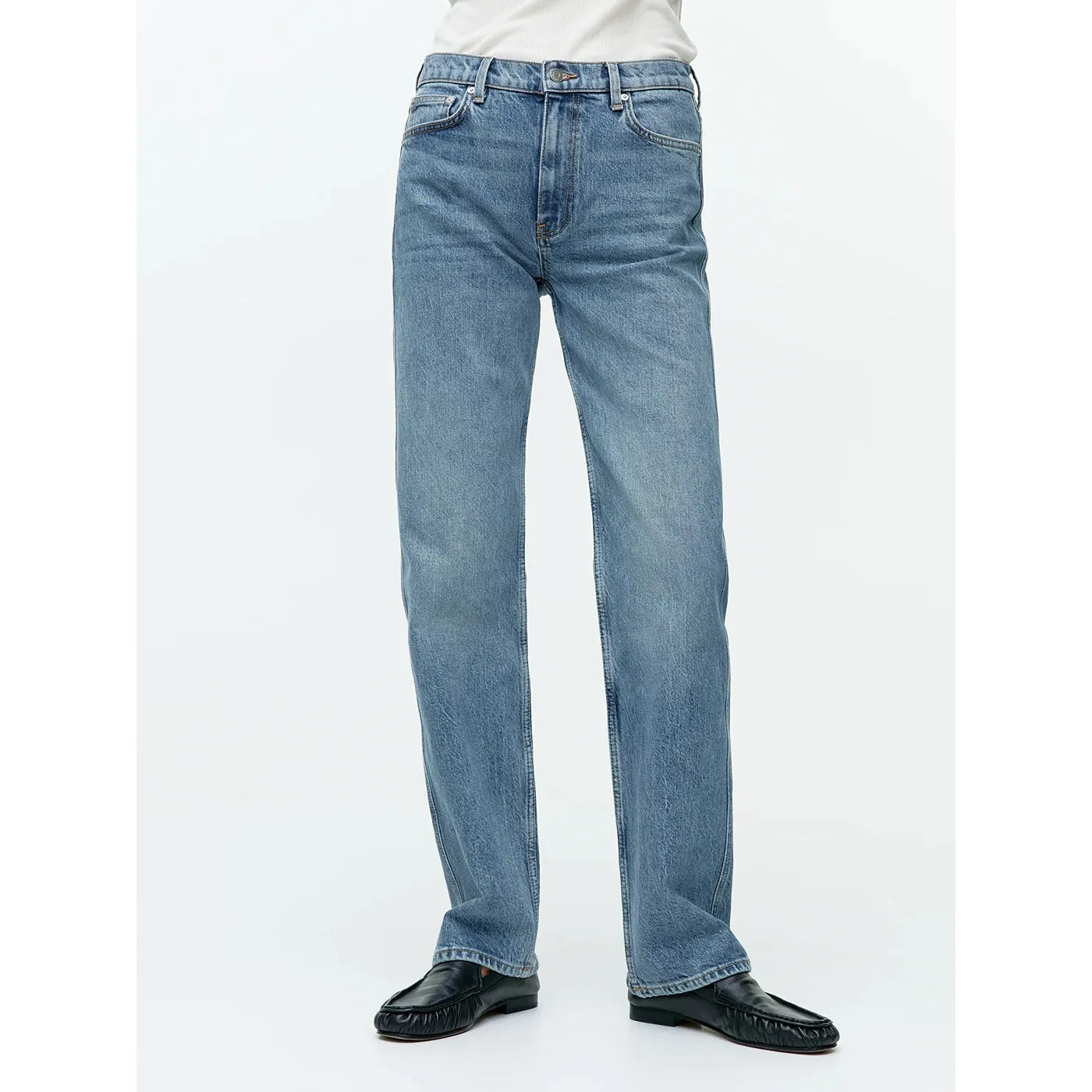 Arket Straight Leg Mid Blue Jeans