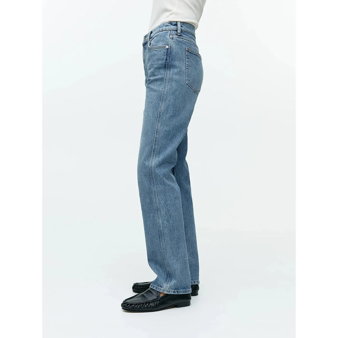 Arket Straight Leg Mid Blue Jeans