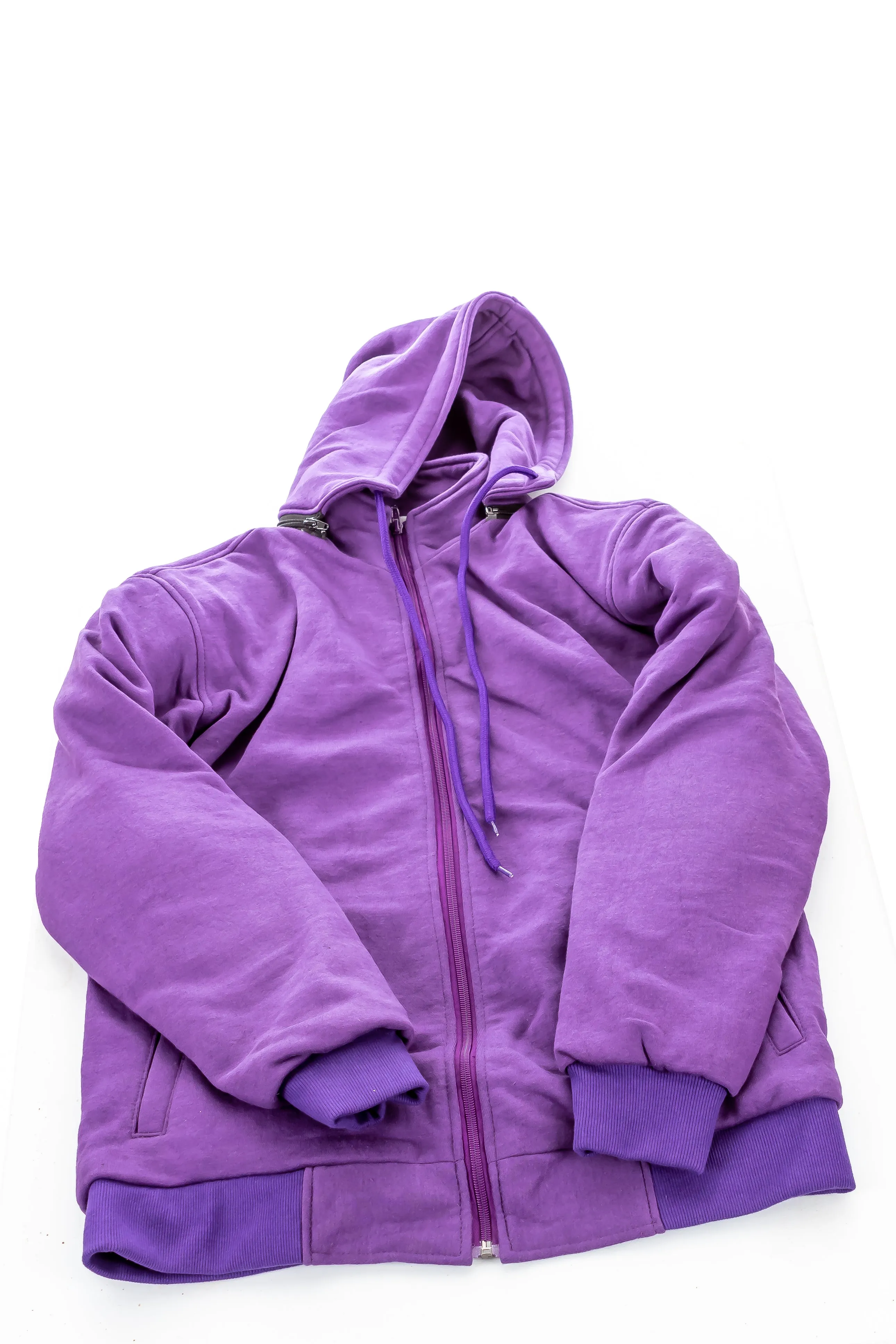 Armored Motorcycle Sweatshirt with Removable Hood