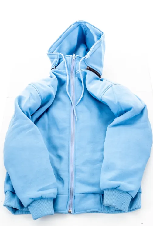 Armored Motorcycle Sweatshirt with Removable Hood
