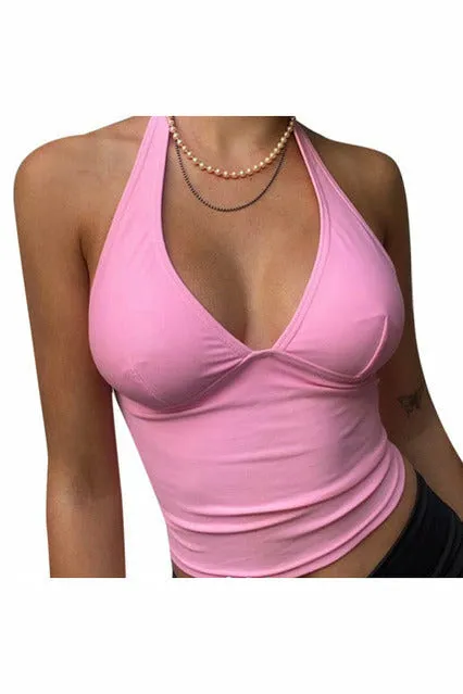 ArtnSoul - Summer Halter Camisole Tank Top