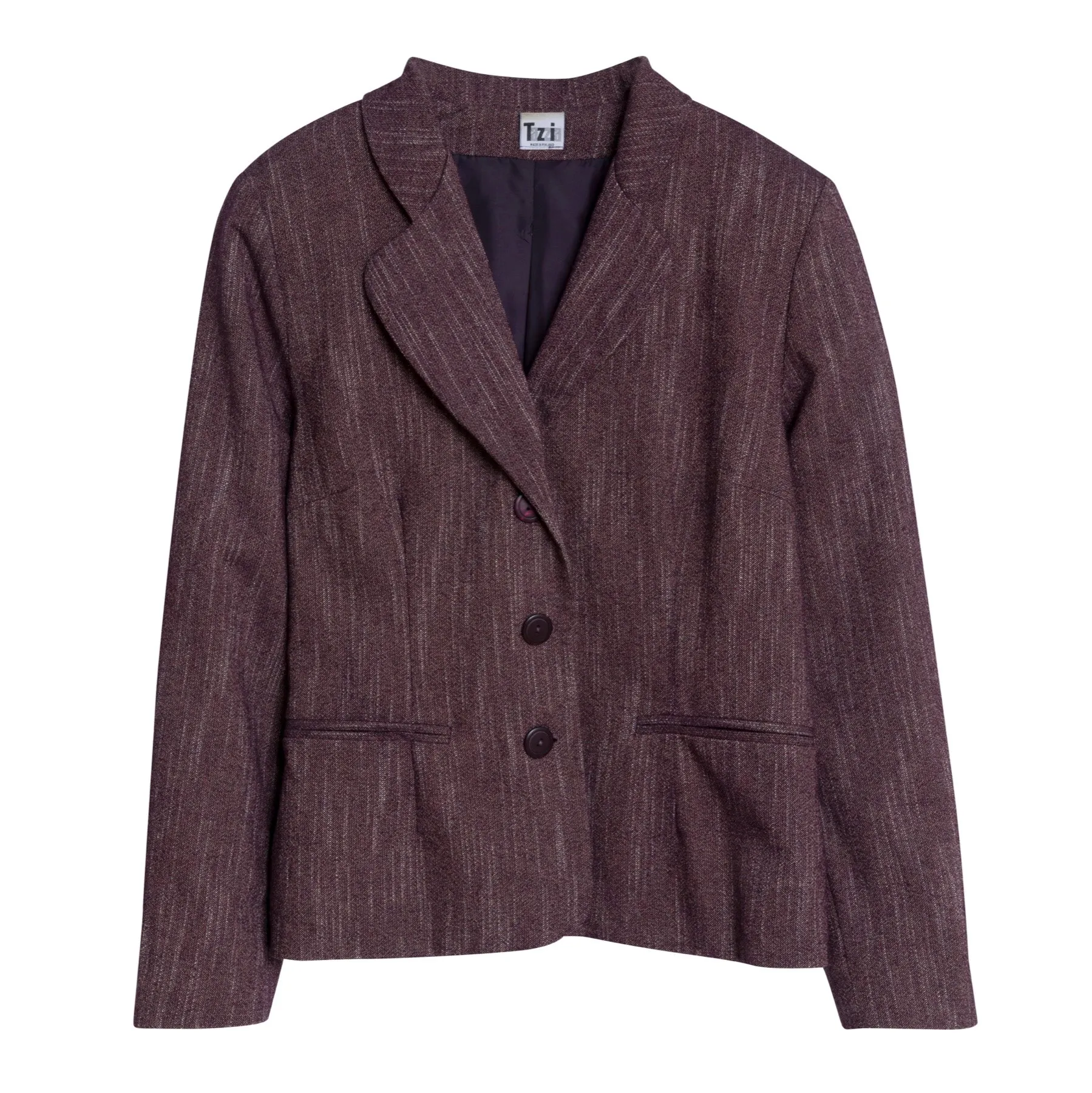 Barleycorn Tweed Wool Blend Cloverleaf Blazer
