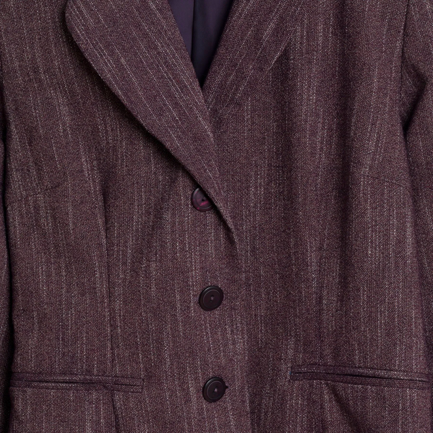 Barleycorn Tweed Wool Blend Cloverleaf Blazer