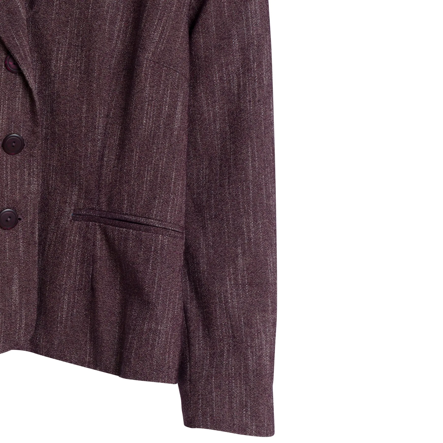 Barleycorn Tweed Wool Blend Cloverleaf Blazer