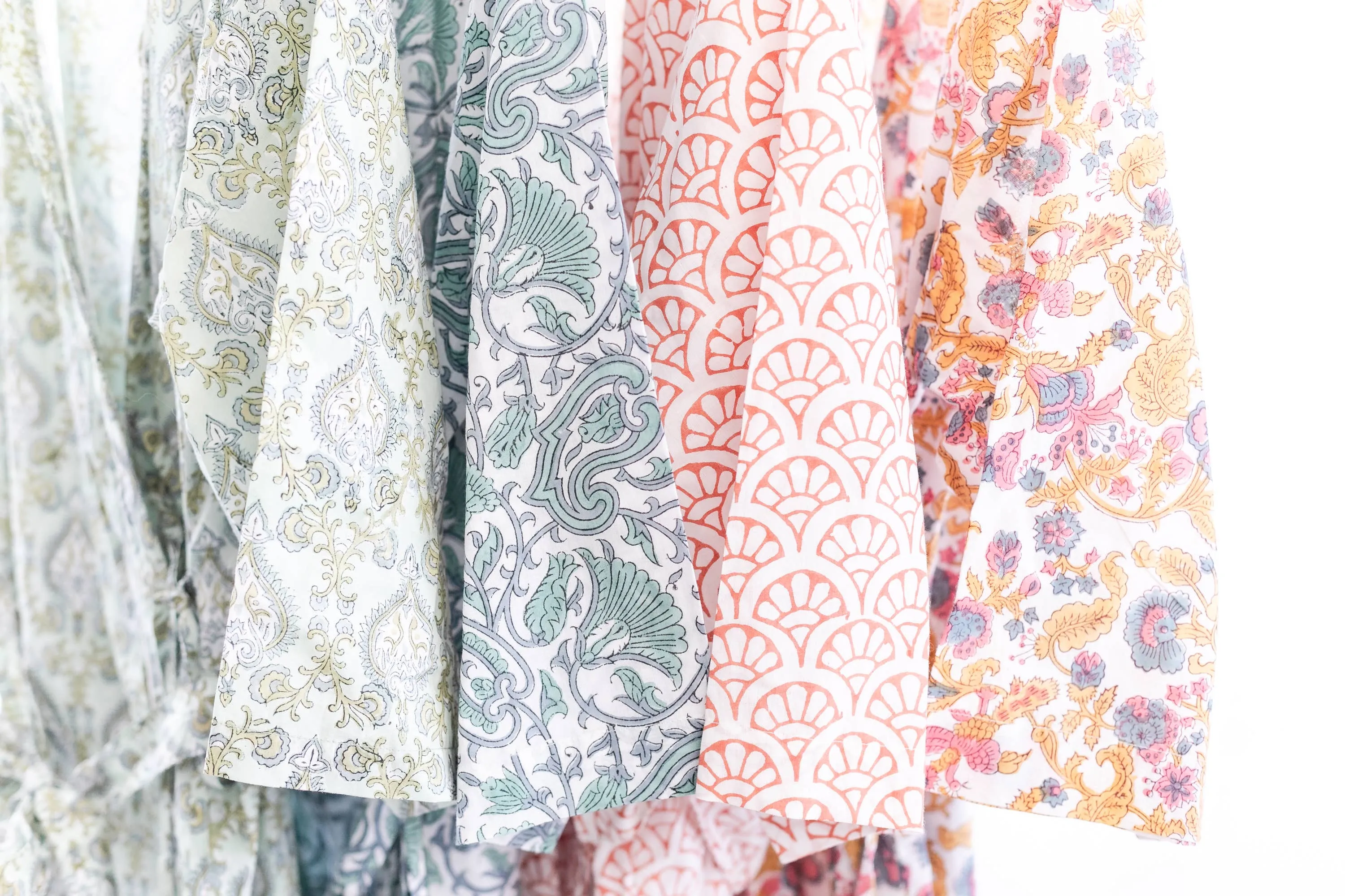 Block Print Flora Robe