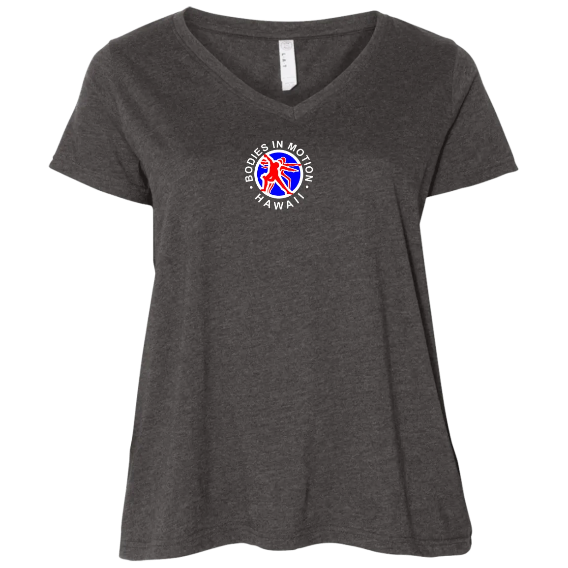Bodies in Motion  Ladies' Curvy Plus Size V-Neck T-Shirt