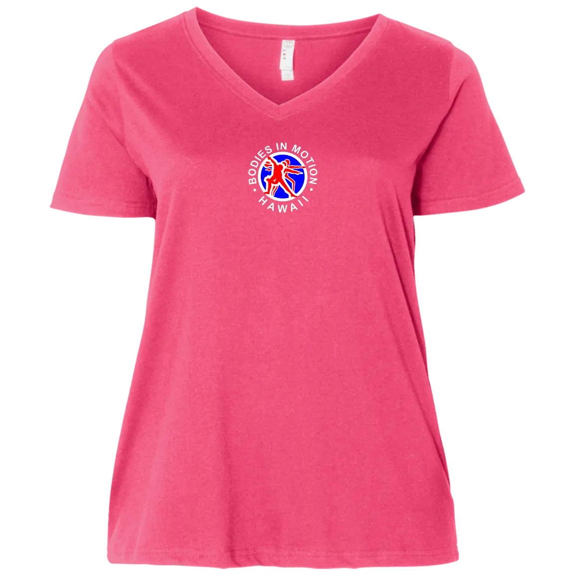 Bodies in Motion  Ladies' Curvy Plus Size V-Neck T-Shirt