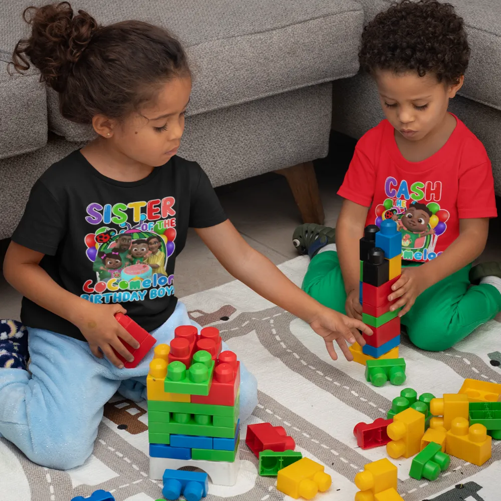 Cocomelon African American Birthday Boy Family Matching Shirts