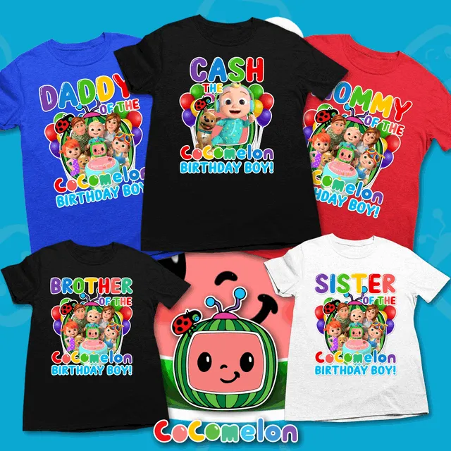 Cocomelon Birthday Boy Family Matching Shirts