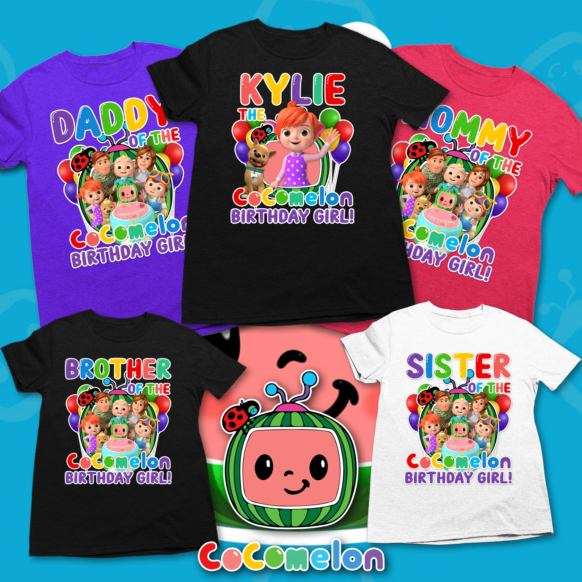 Cocomelon Birthday Girl Family Matching Shirts