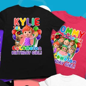 Cocomelon Birthday Girl Family Matching Shirts