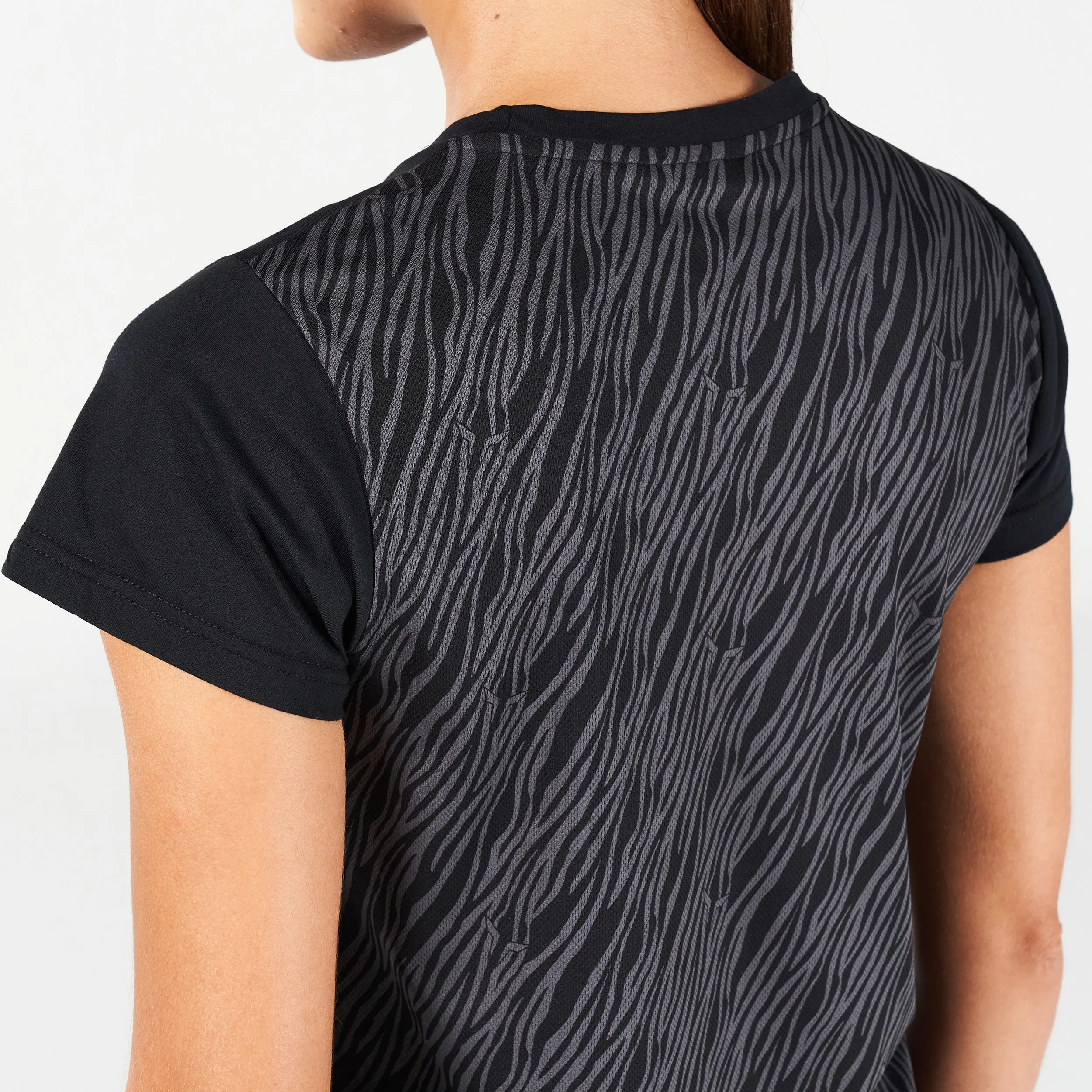 Core Wild Print Back Tee - Black