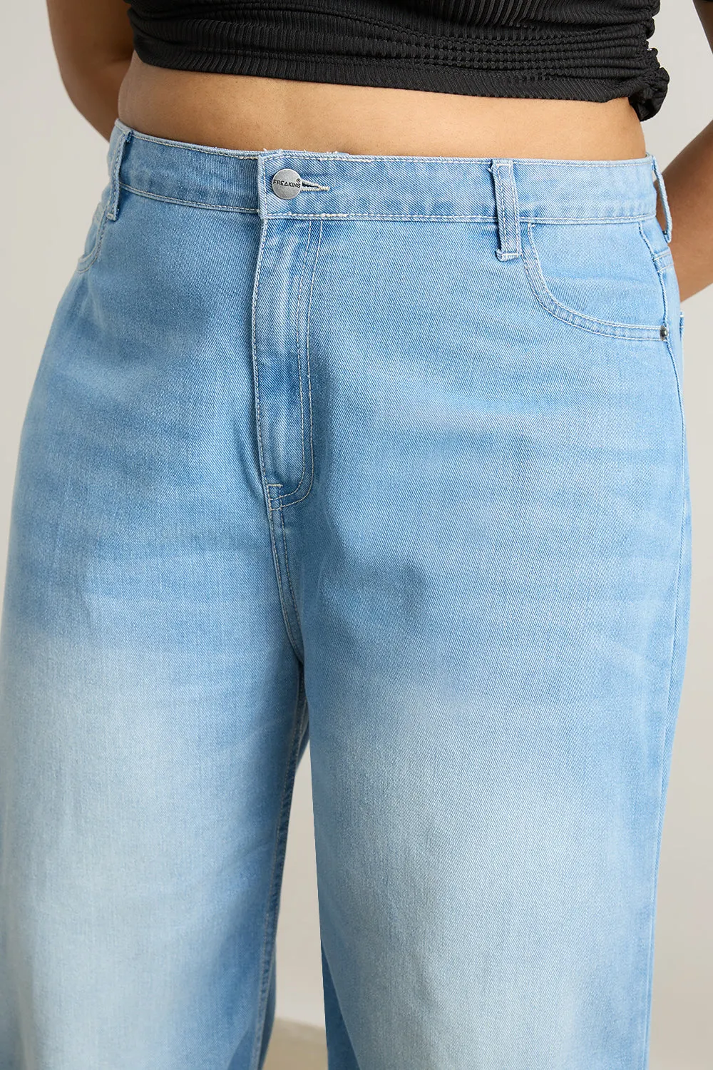 Curve Ice Wash Straight Leg Women's Jeans
