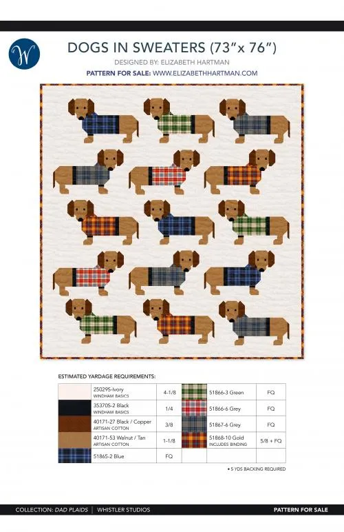Dogs in Sweaters (73 x 76)