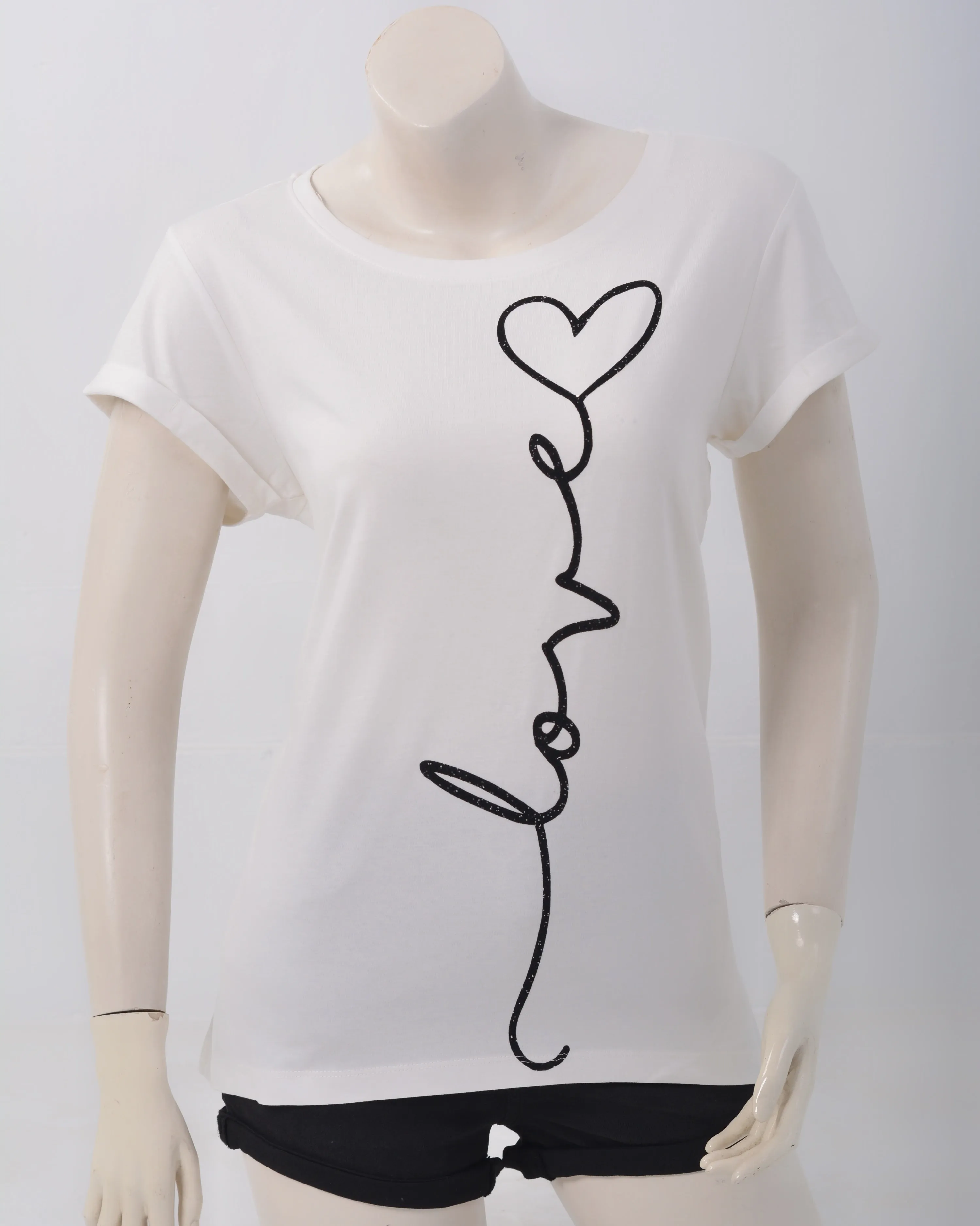 Esprit short sleeve t-shirt with organic cotton.White.