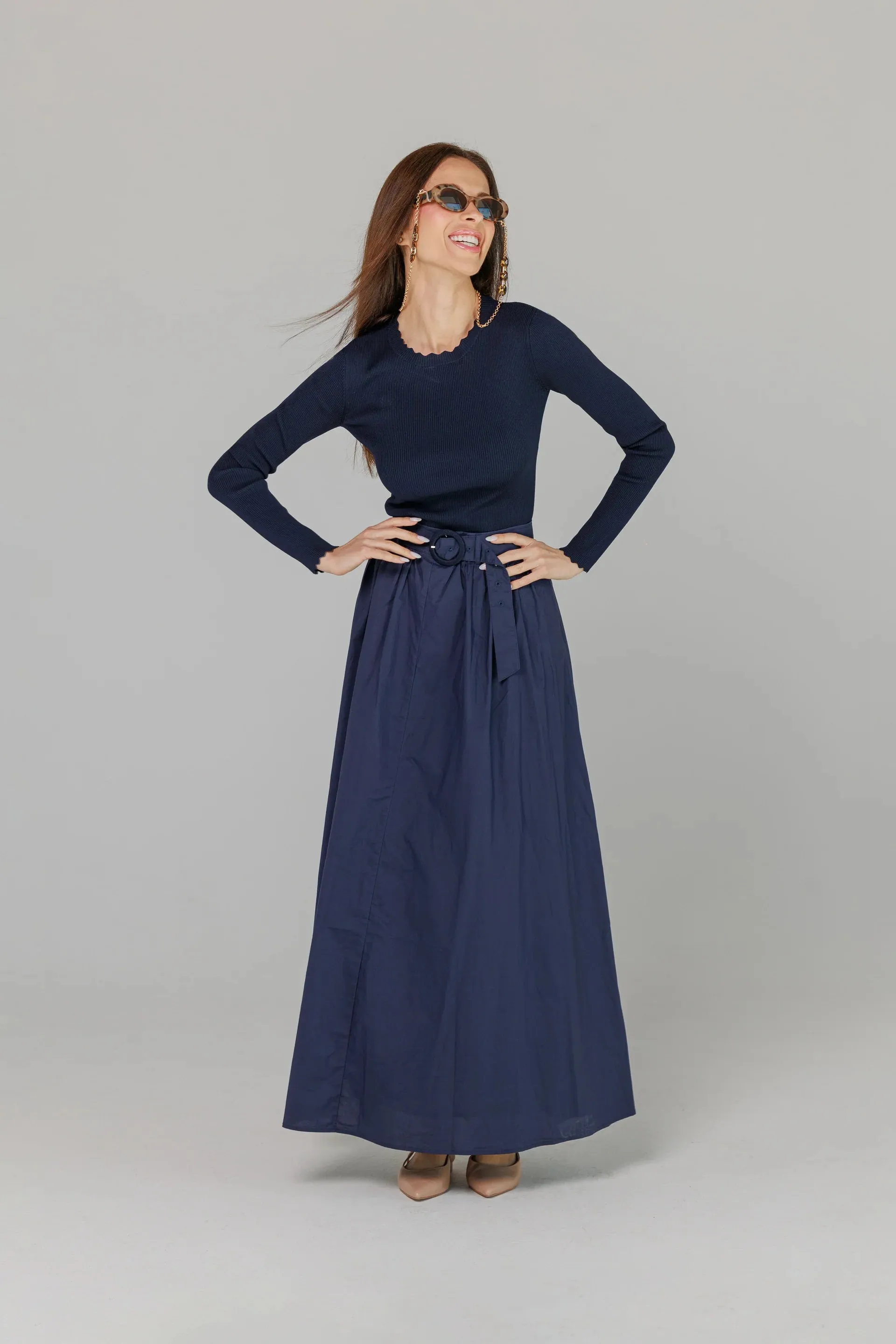 Flare Skirt Navy