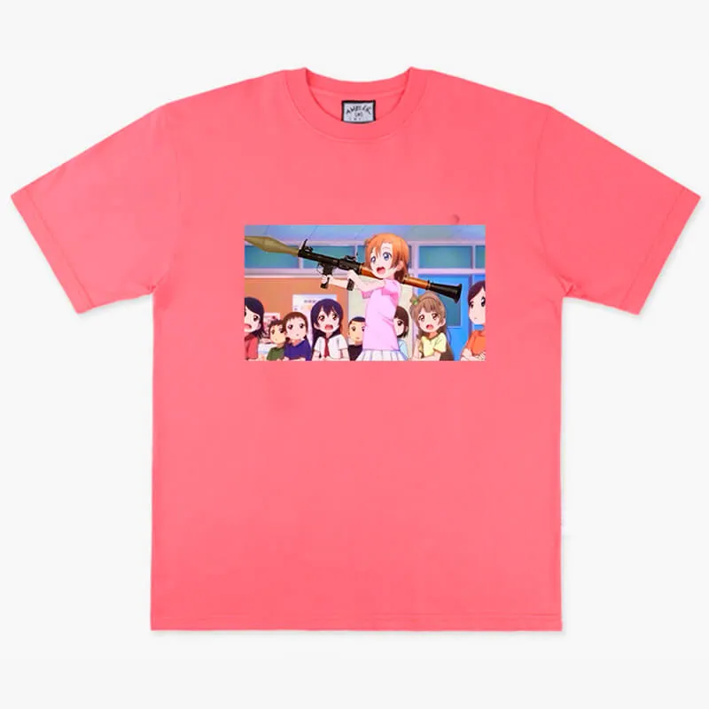 Kawaii Anime Girl with Rocket Launcher Gun T-Shirt
