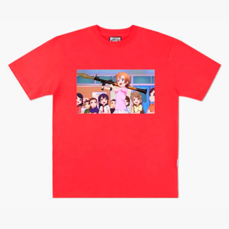 Kawaii Anime Girl with Rocket Launcher Gun T-Shirt