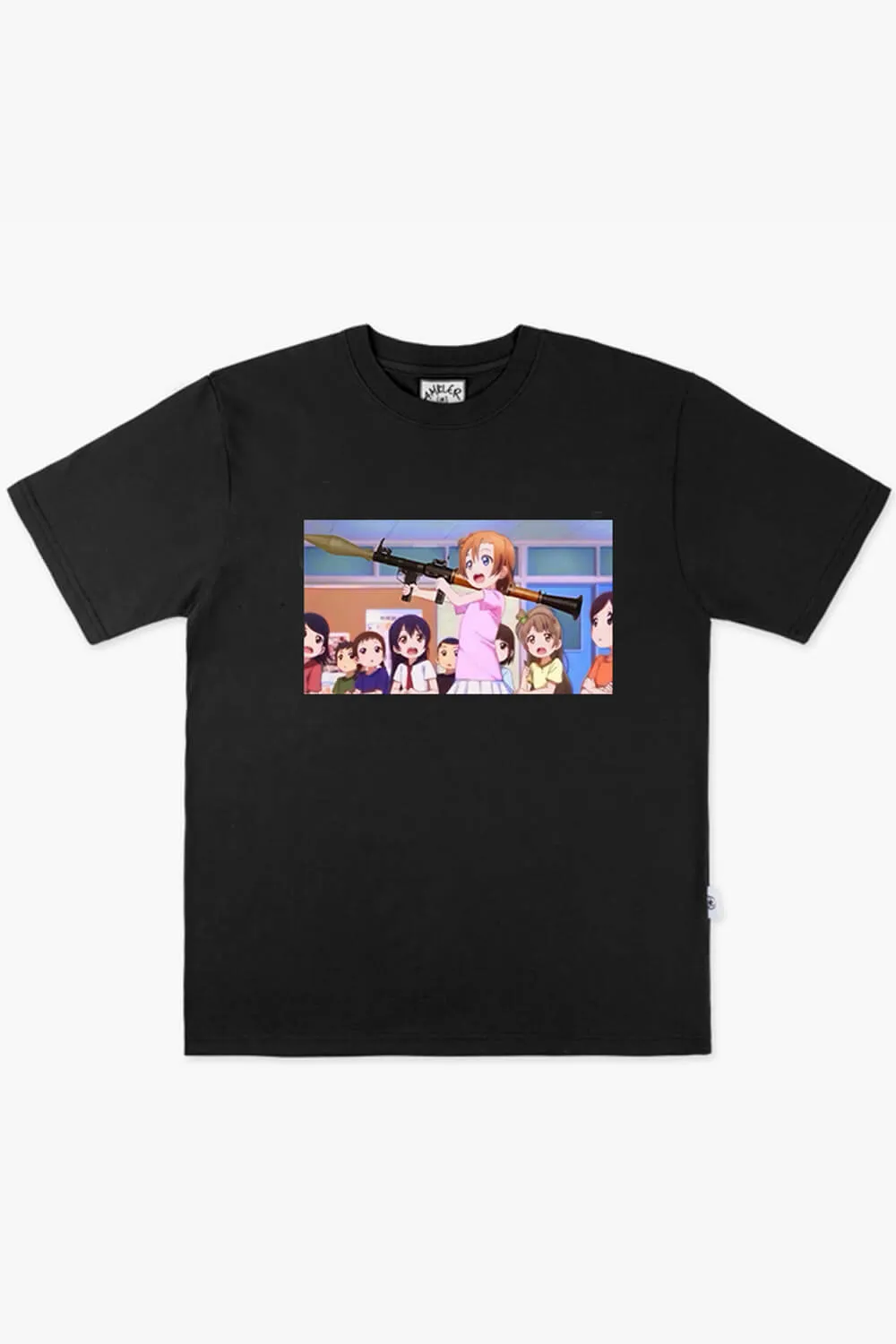 Kawaii Anime Girl with Rocket Launcher Gun T-Shirt