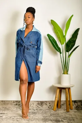 Lara Denim Trench Coat