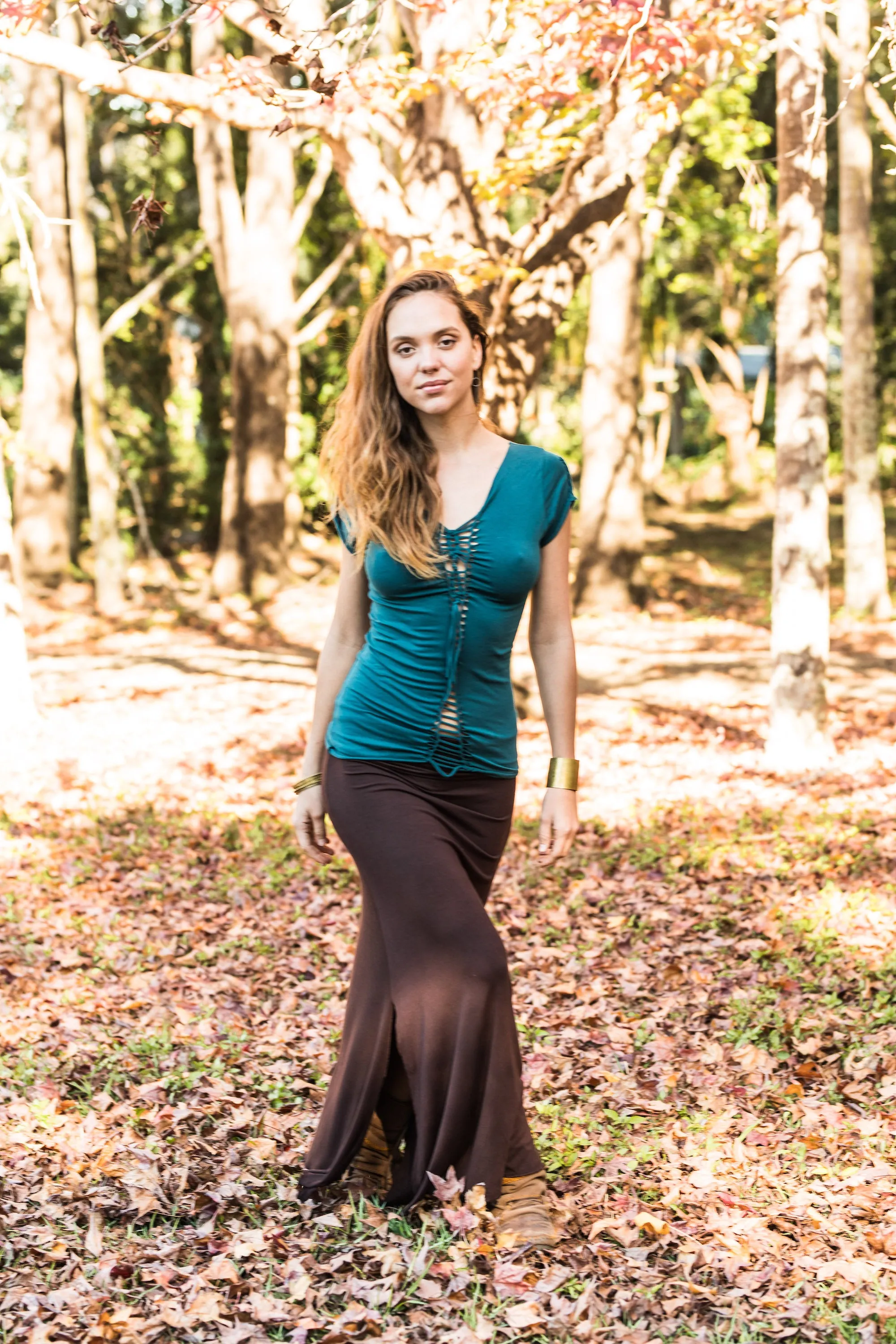 LYCRA SKIRT IN BROWN