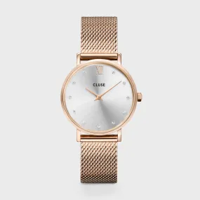 Minuit Mesh Crystals, Silver, Rose Gold Colour