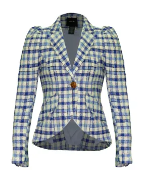 Pouf Sleeve One Button Blazer