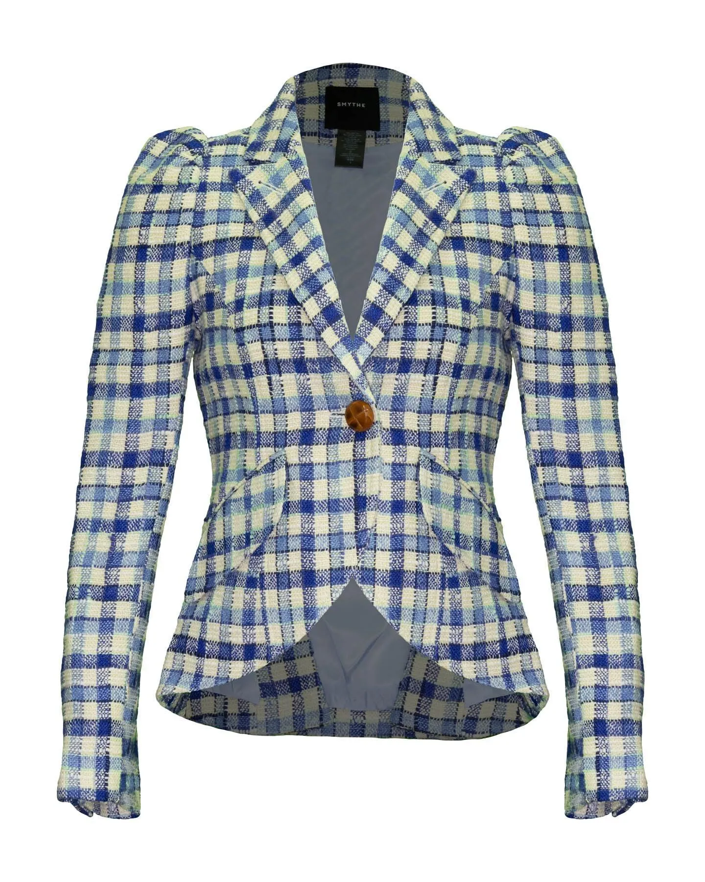 Pouf Sleeve One Button Blazer