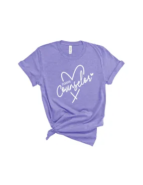 School Counselor heart shirt