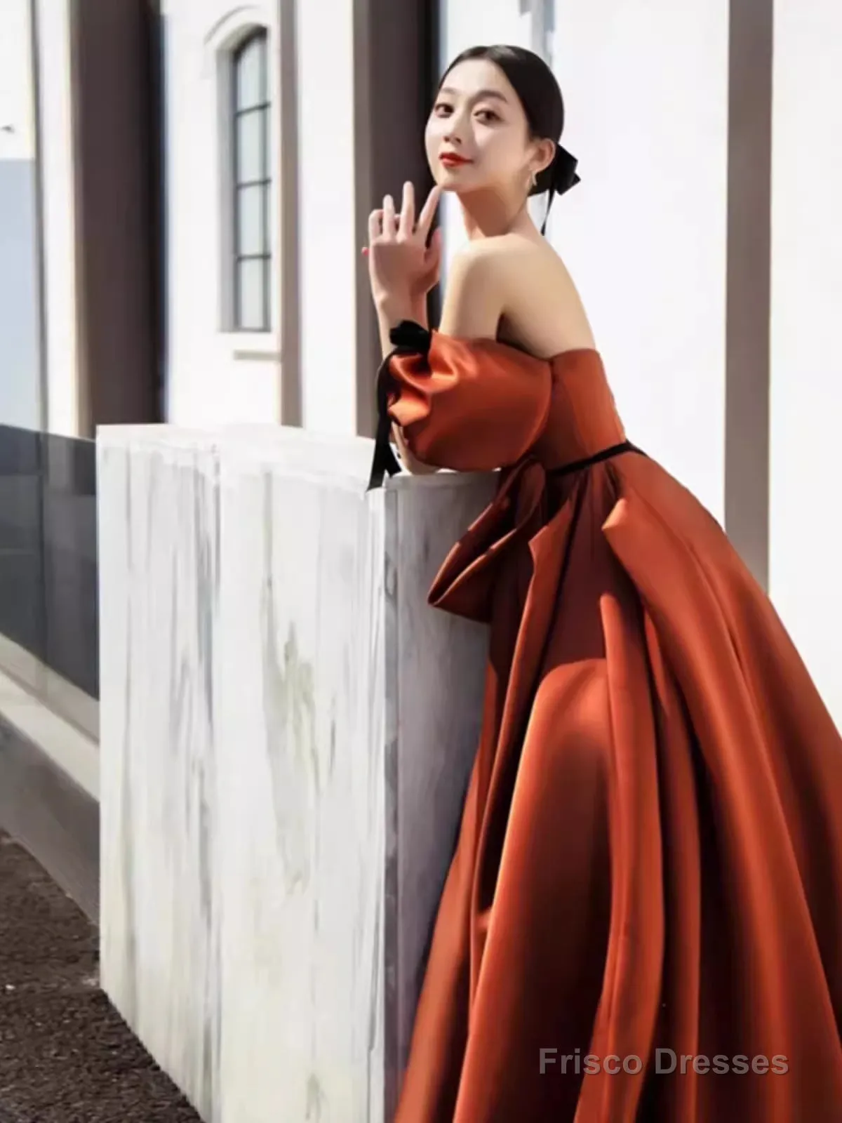 Sexy Ball Gown Off The Shoulder Party Dresses Satin Prom Dresses