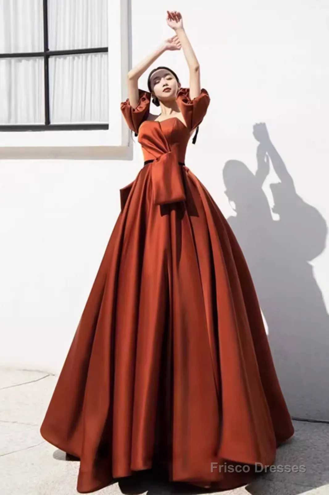 Sexy Ball Gown Off The Shoulder Party Dresses Satin Prom Dresses