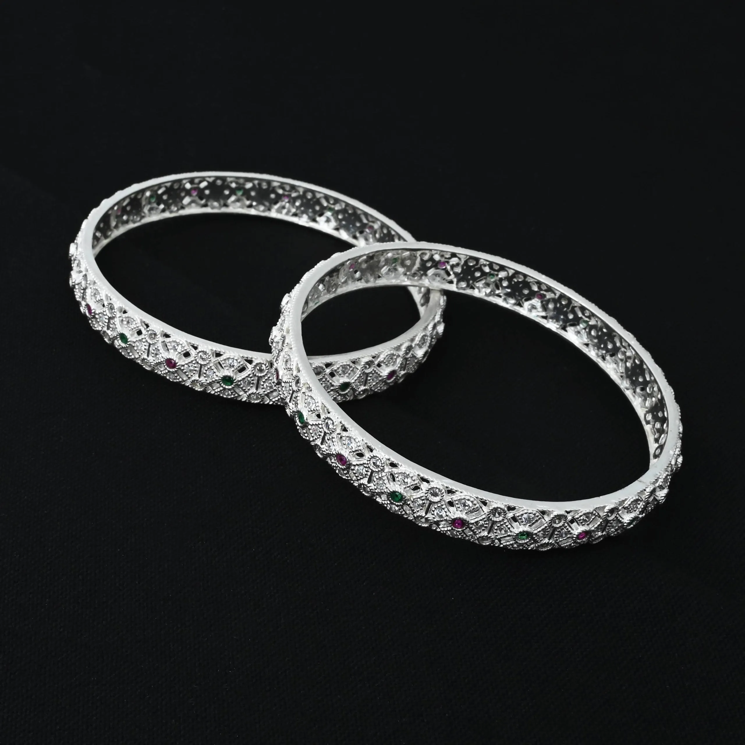 Silver "Diva's Enchantment" Bangles for Women
