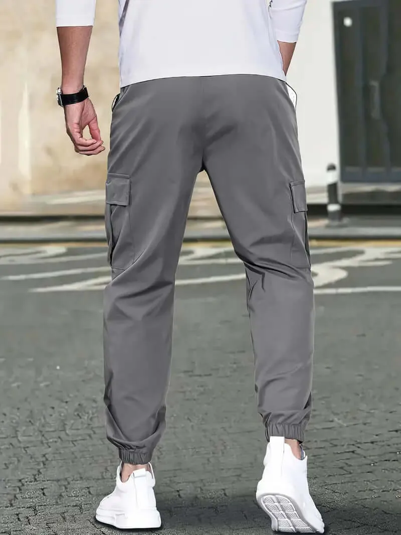 Trendy Stretch Pants with Pockets: Casual Fit
