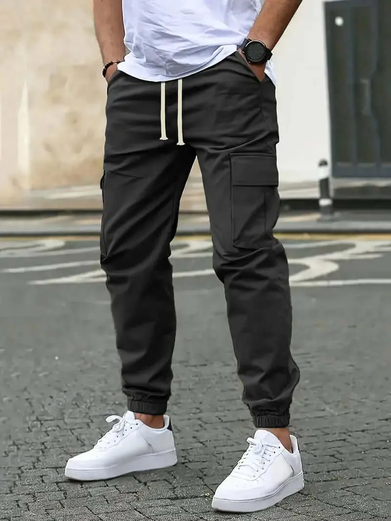 Trendy Stretch Pants with Pockets: Casual Fit