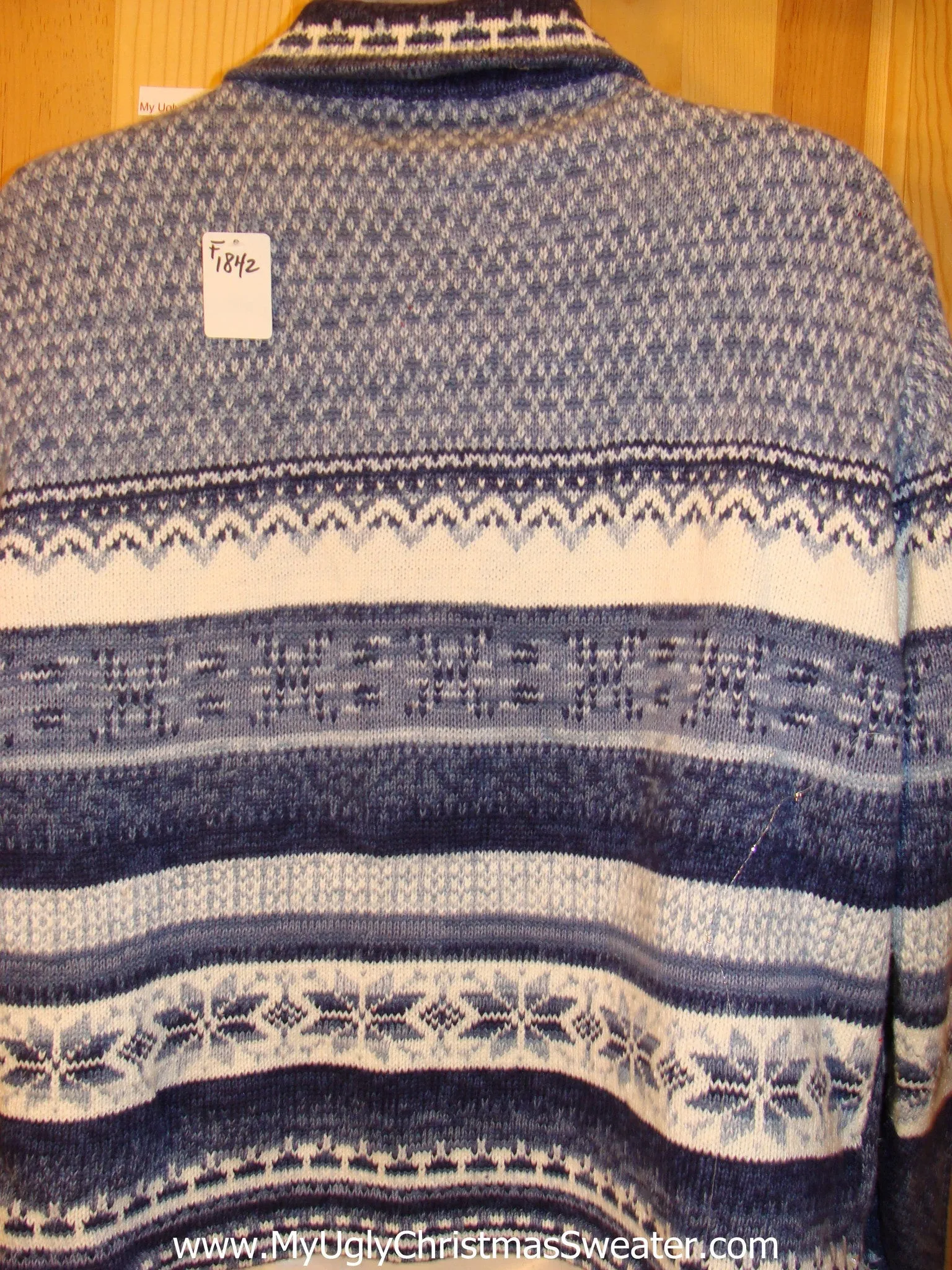 Two Sided Blue Nordic Bling Funny Ugly Sweater