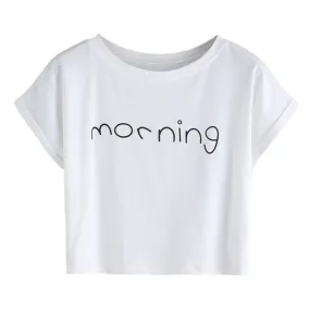 Women Tops Letter T-Shirt