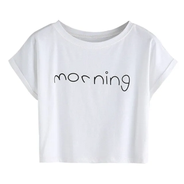 Women Tops Letter T-Shirt