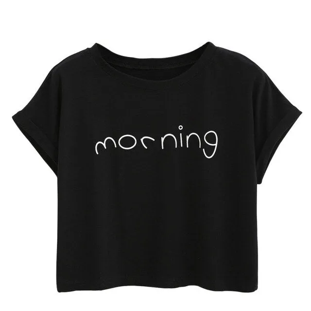 Women Tops Letter T-Shirt