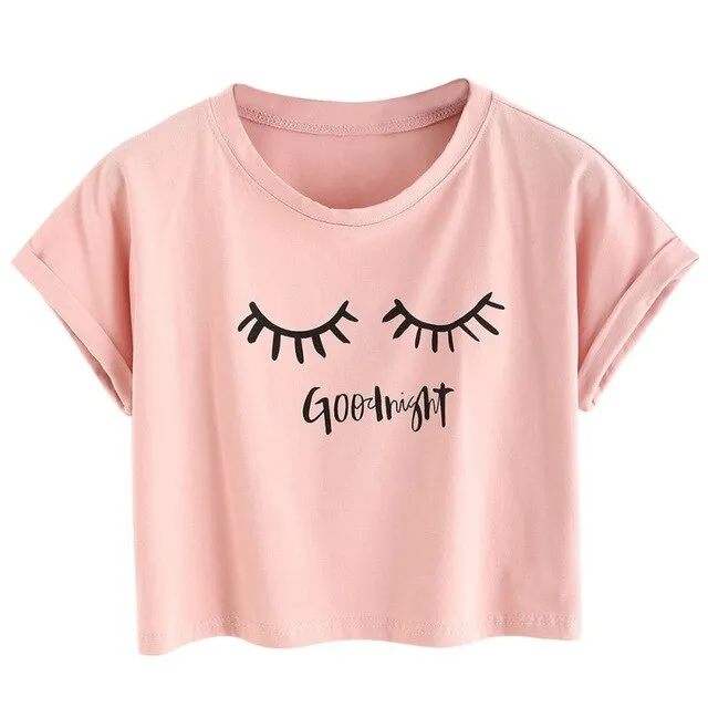 Women Tops Letter T-Shirt