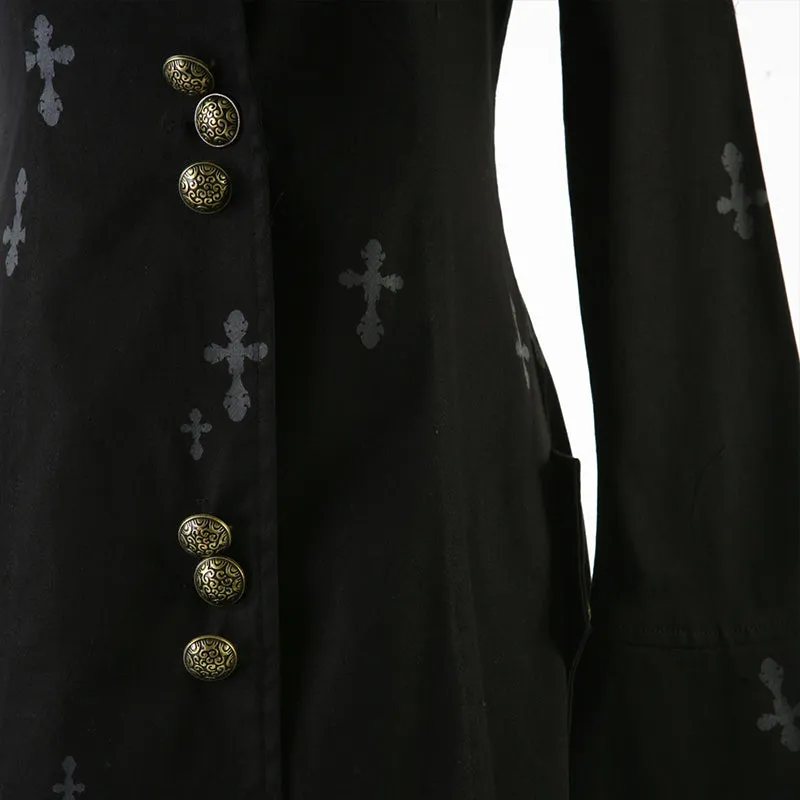Y-209 Winter Ankle Length Long Gothic Trench Coats With High Neck